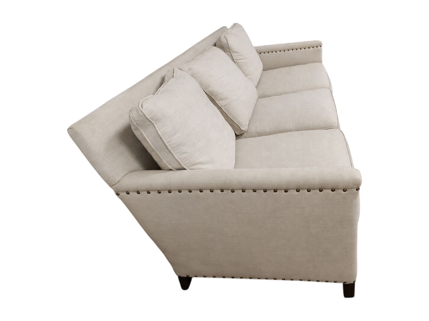 Bruno Platinum Fabric 3-Seat Couch - Image 3