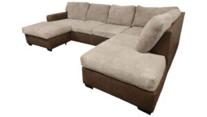 Multi-Beige U-Shaped Sectional with Reversible Chaise