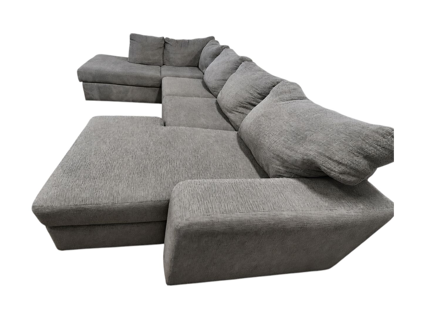Comfy Gray Double Chaise Sectional - Image 4