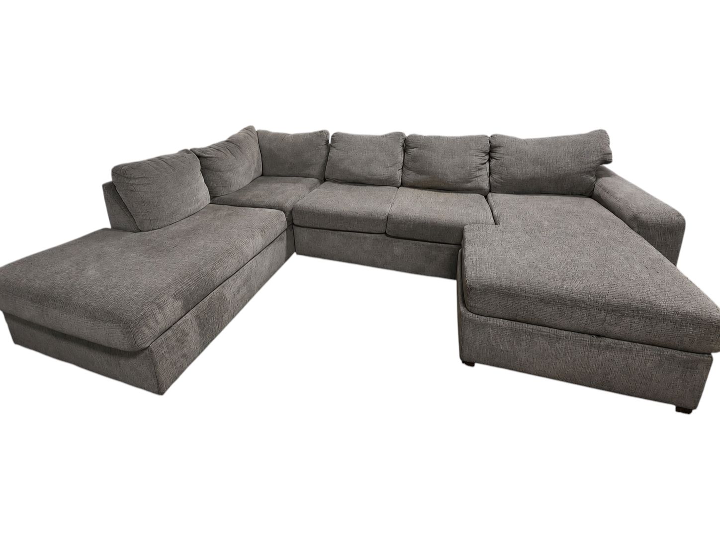 Comfy Gray Double Chaise Sectional