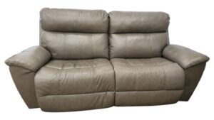 Gray Faux Leather Double Recliner