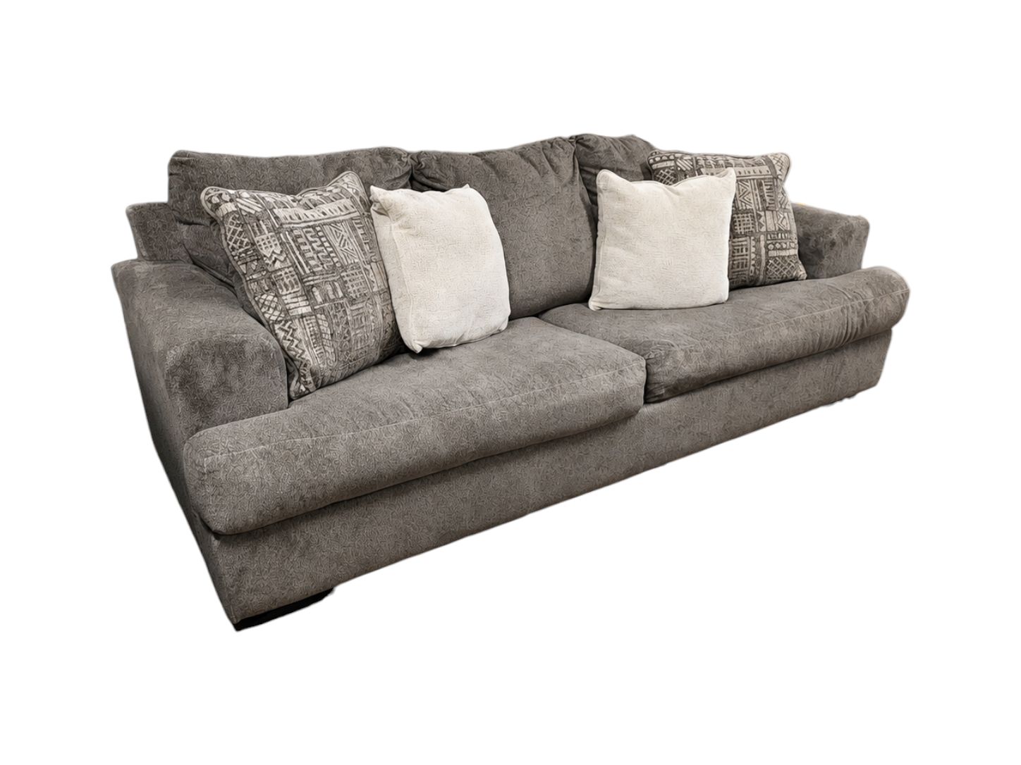 Ashley Furniture Charcoal Oversized Loveseat with Pullout Bed - Image 3