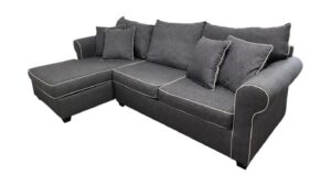 Washington Furniture Charcoal with White Outline Sectional