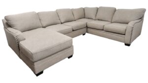 Wanek Furniture Light Gray 4pc J-Shaped Sectional