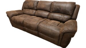 Stuffed Brown Manual Recliner Couch