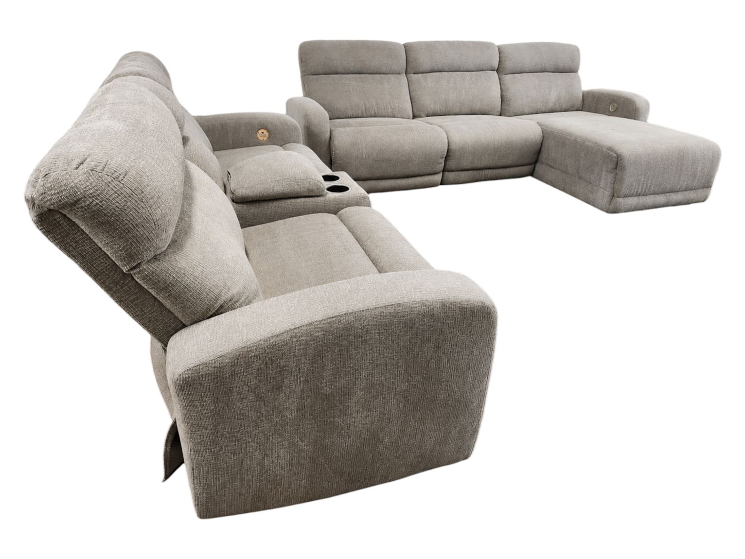 5pc Modular Recliner Set with Console - Image 4