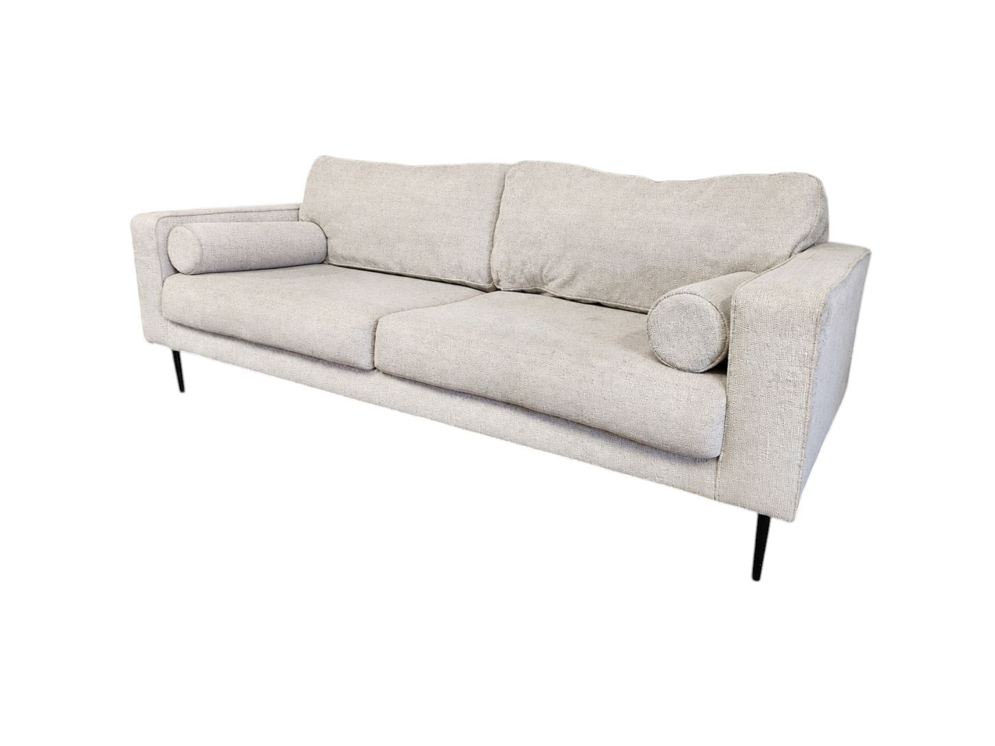 Ashley Light Gray MCM Loveseat Sofa