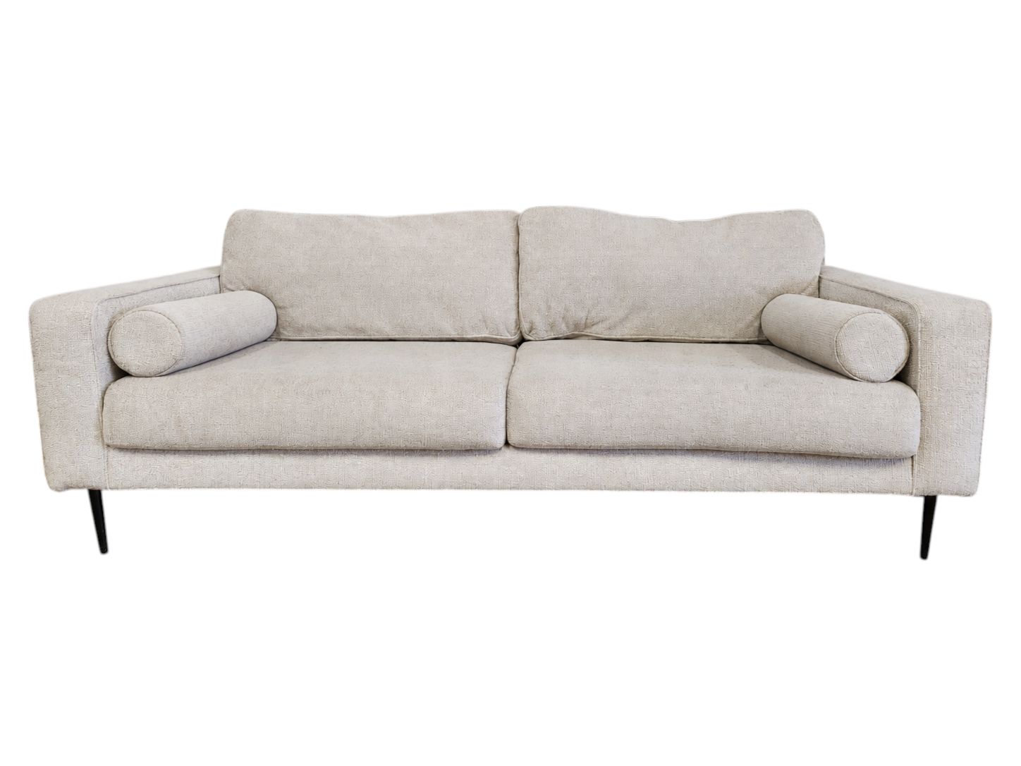 Ashley Light Gray MCM Loveseat Sofa - Image 2