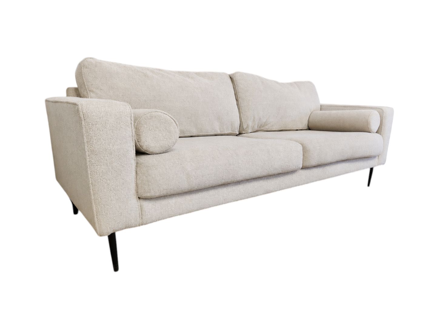 Ashley Light Gray MCM Loveseat Sofa - Image 3
