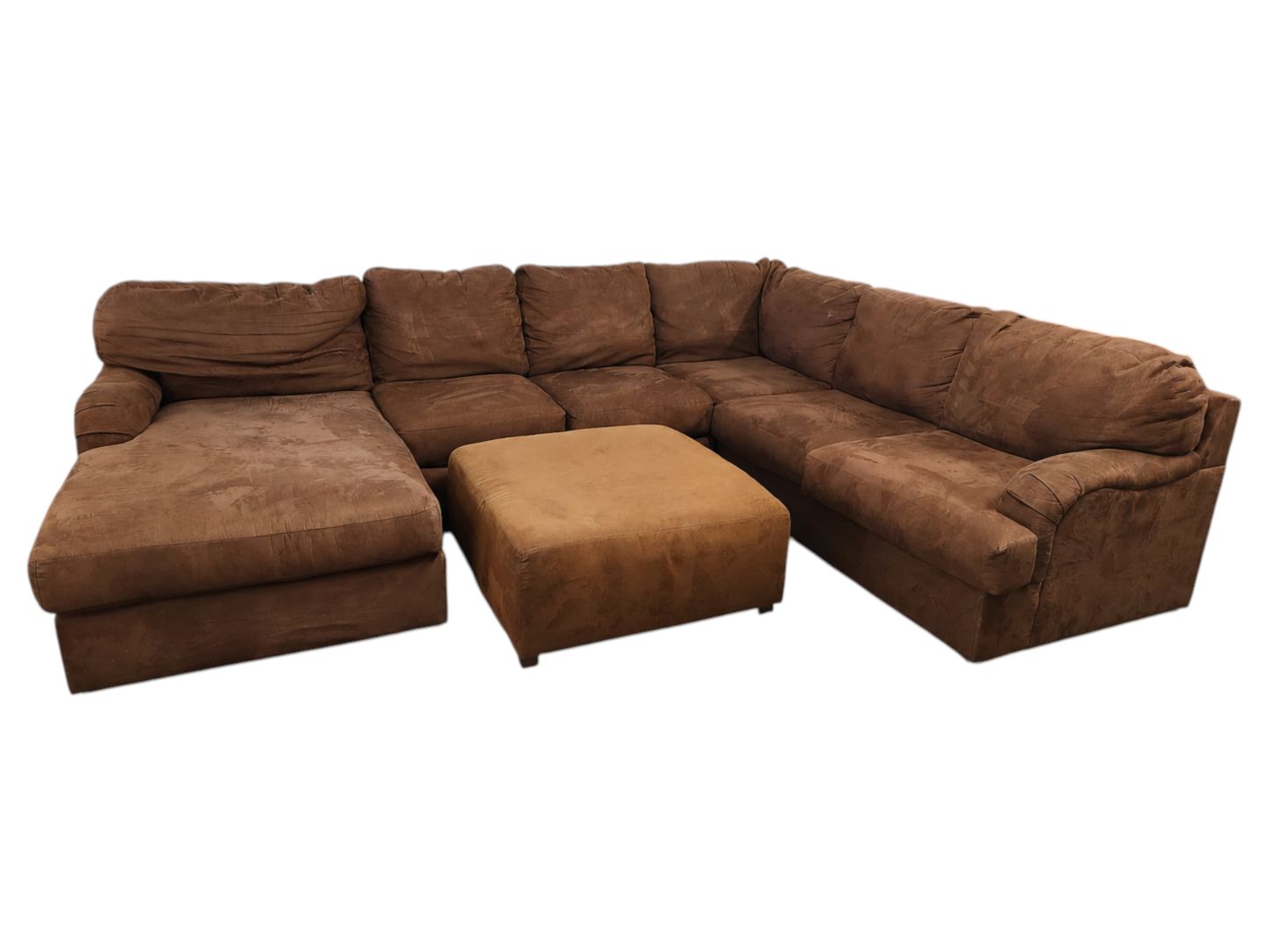 Ashley Furniture U-Shaped Sectional with Chaise & Ottoman