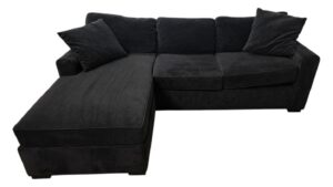 Jonathan Louis Midnight Black Reversible Chaise Sectional
