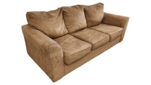 Light Brown Sleeper with Full-Sized Mattress