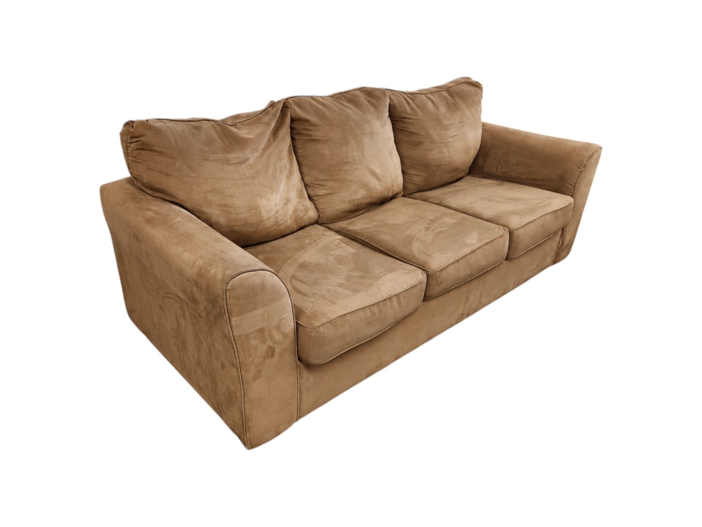 Light Brown Sleeper with Full-Sized Mattress