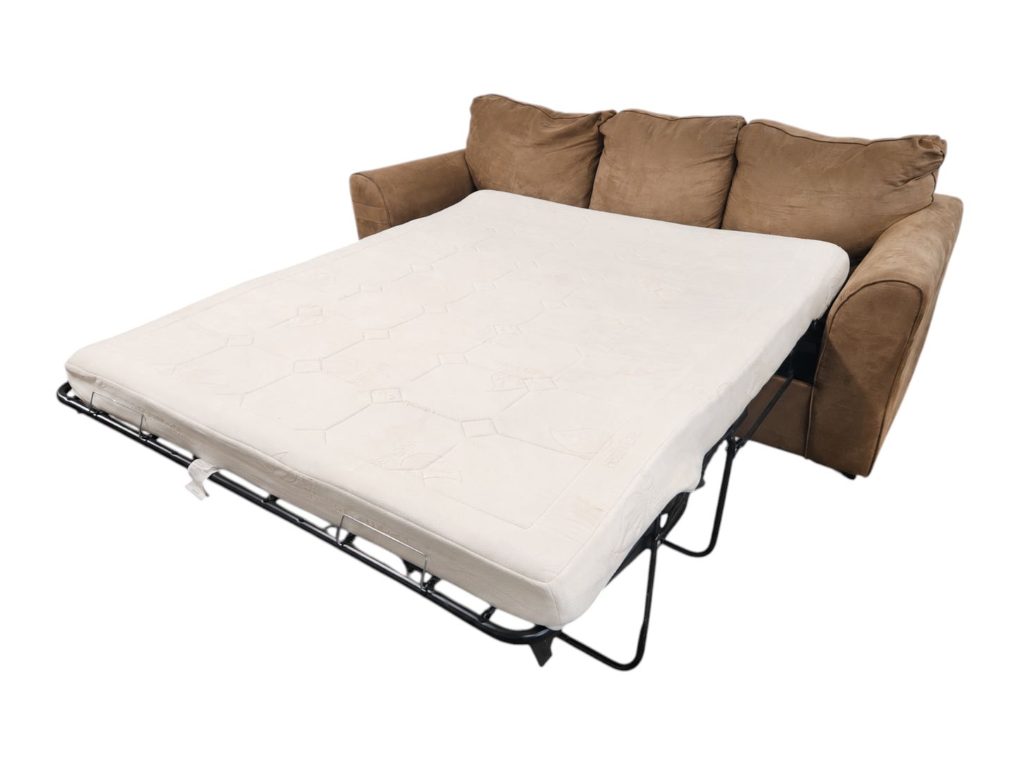 Light Brown Sleeper with Full-Sized Mattress - Image 4