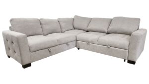 High Line Smart Home Polyester Sectional with Sleeper