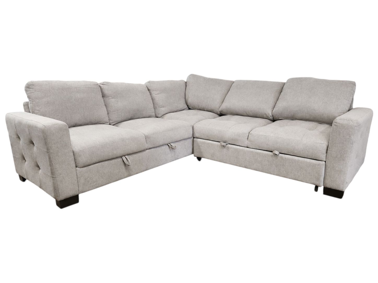 High Line Smart Home Polyester Sectional with Sleeper