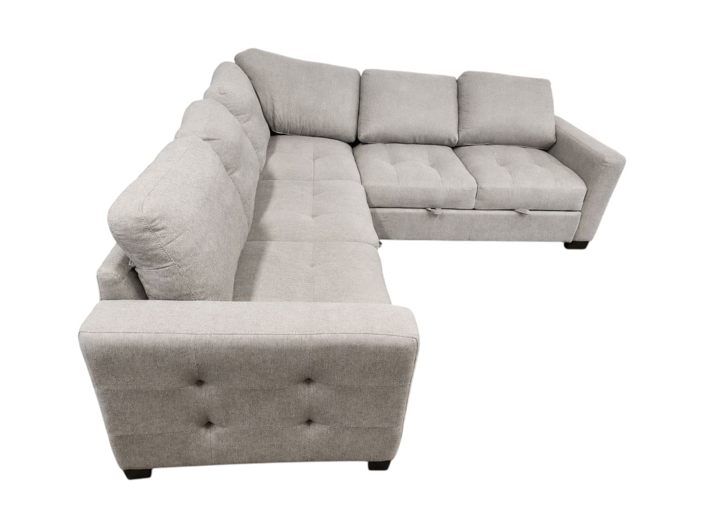 High Line Smart Home Polyester Sectional with Sleeper - Image 4