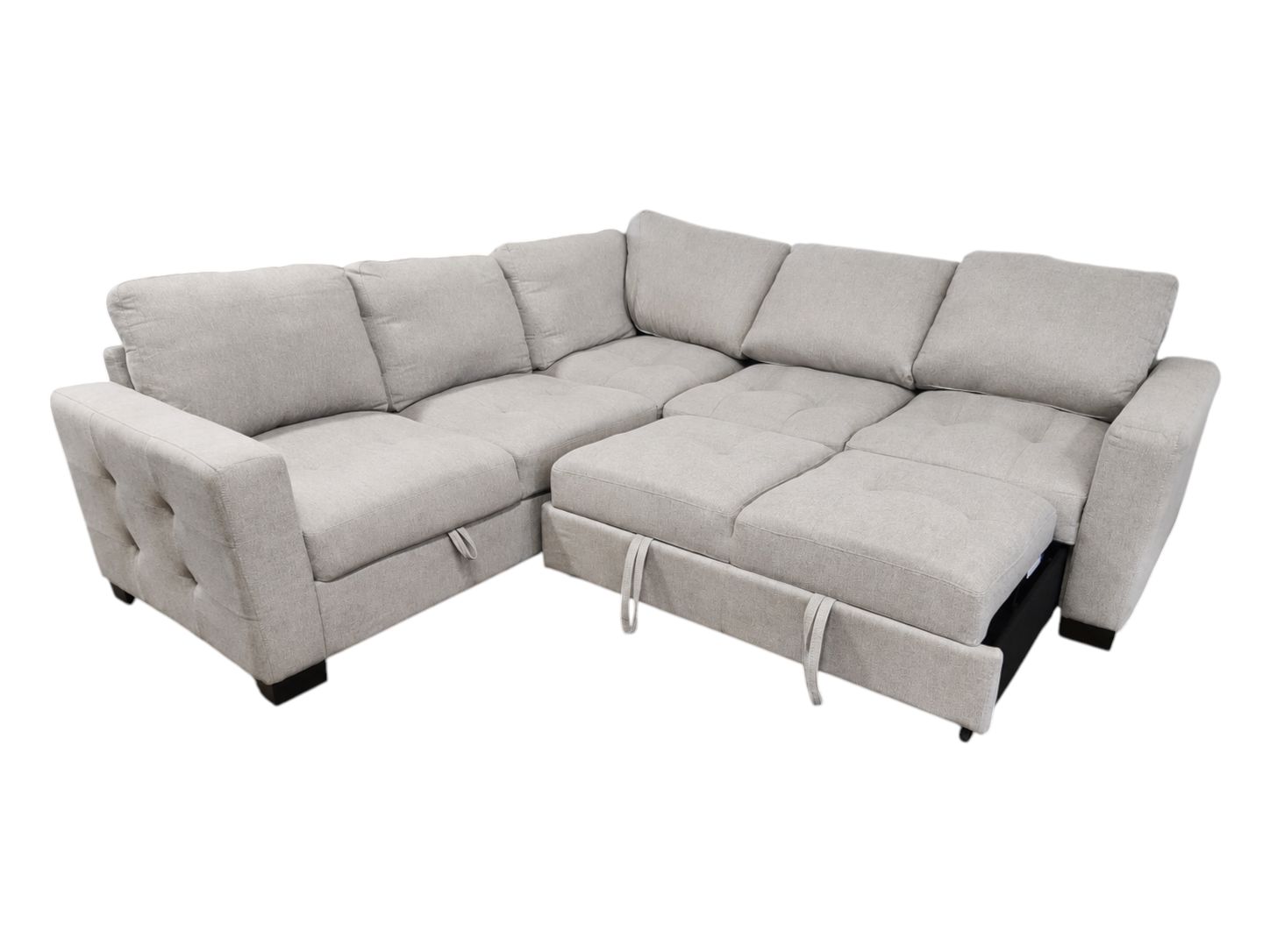 High Line Smart Home Polyester Sectional with Sleeper - Image 5