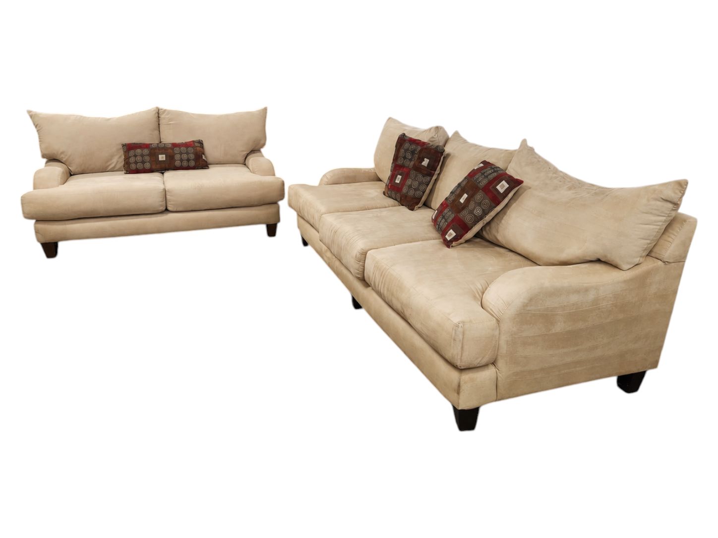 Lifestyle Furniture Sand Colored Couch Set - Image 3
