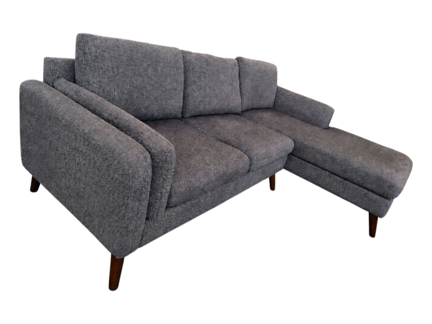 Dark Gray 2pc Sectional with Chaise - Image 4