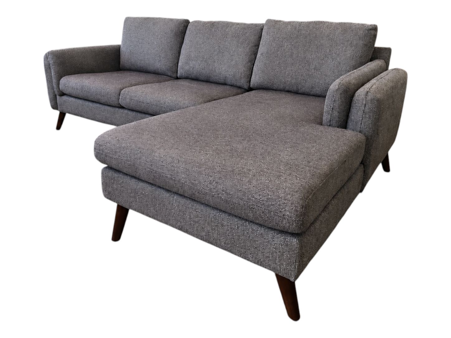 Dark Gray 2pc Sectional with Chaise - Image 3