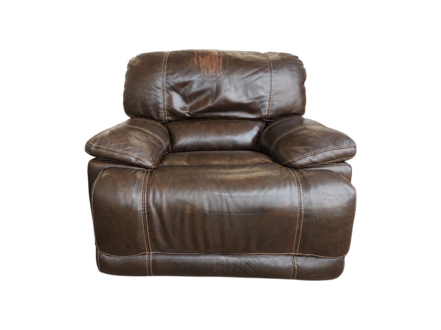 Dark Brown Leather Recliner Chair