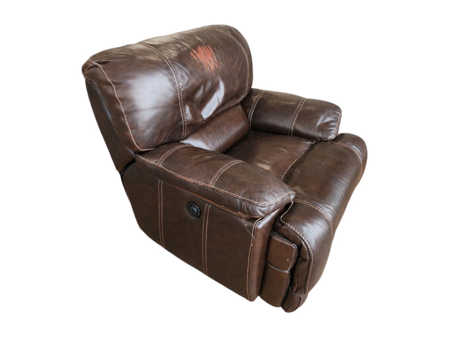 Dark Brown Leather Recliner Chair - Image 3