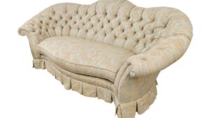 Vintage EL Victor "Berber Kammlah" Tufted Curved Sofa