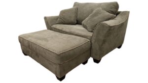 HM Richards Oversized Loveseat with Twin Size Sleeper & Ottoman