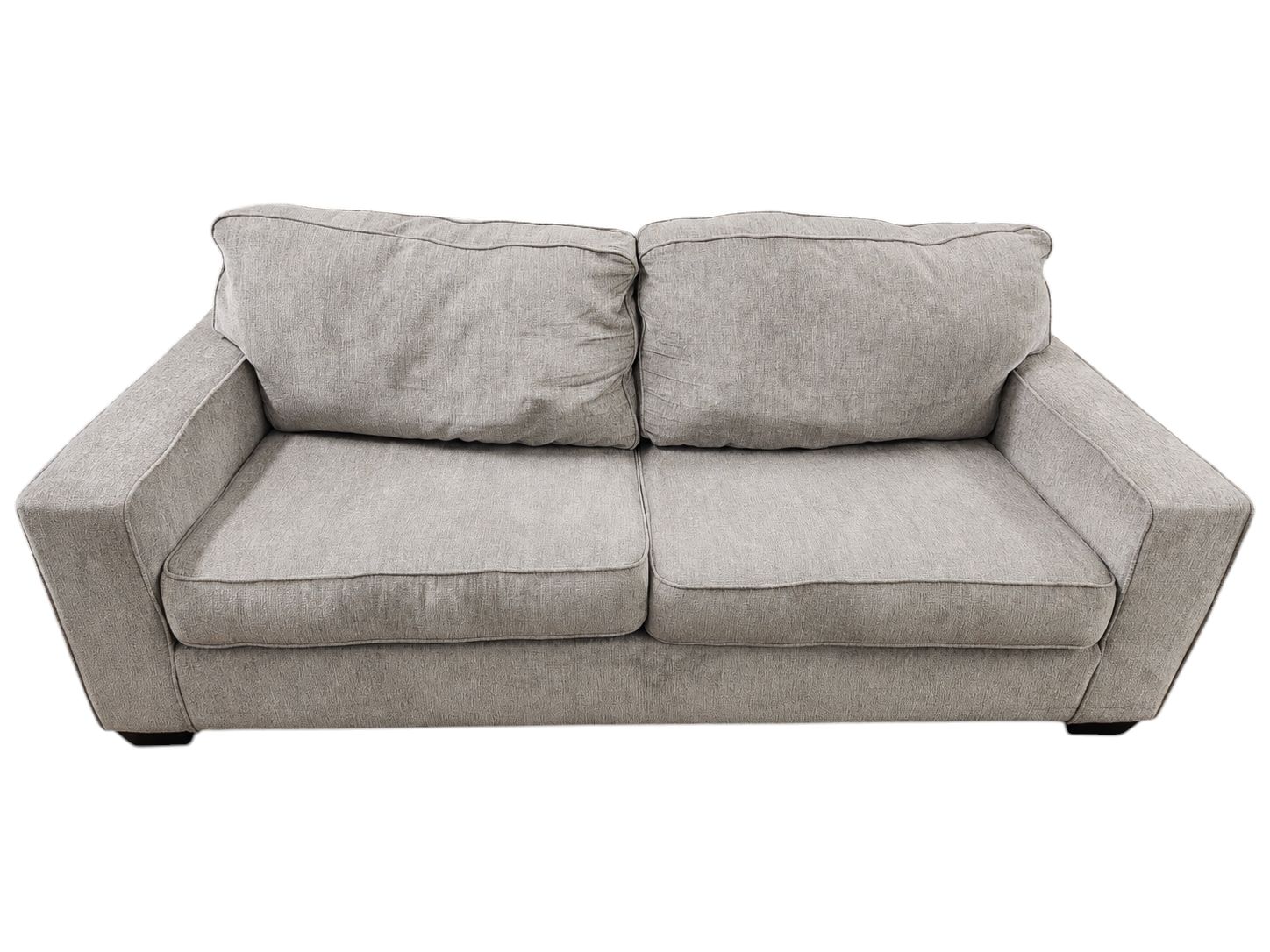 Contemporary Full Sized Pullout Sleeper Sofa - Gray Chenile - Image 2