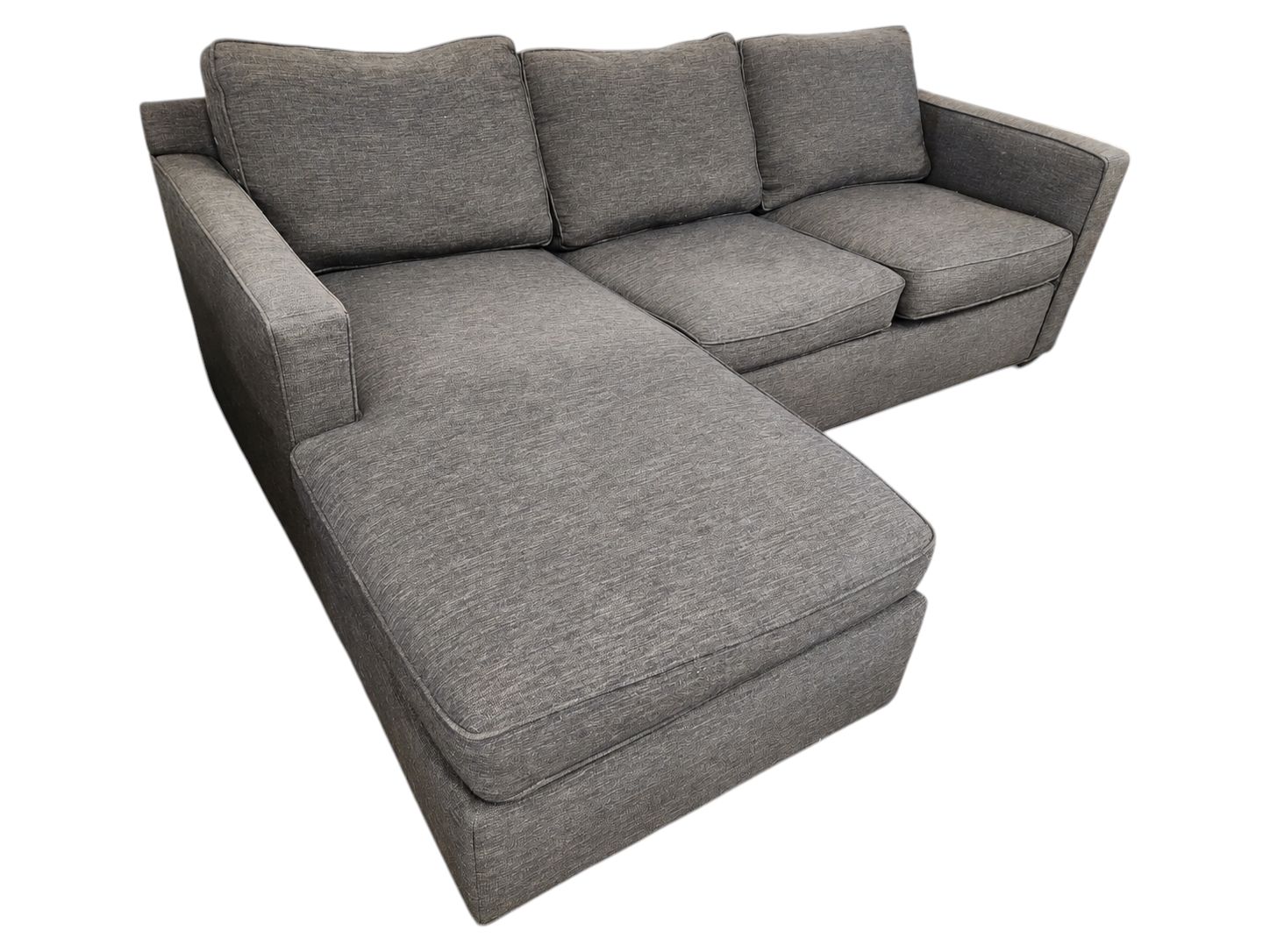 Crate & Barrel Reversible Storage Chaise Couch - Image 4