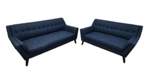 MCM Tufted Loveseat Set