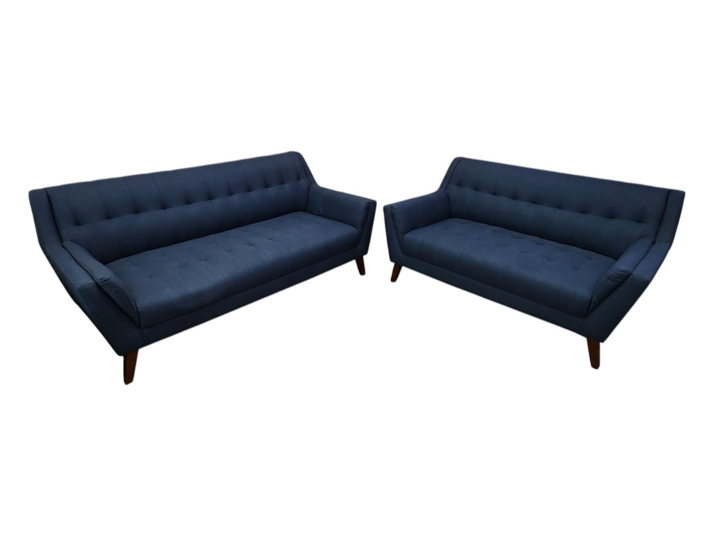MCM Tufted Loveseat Set
