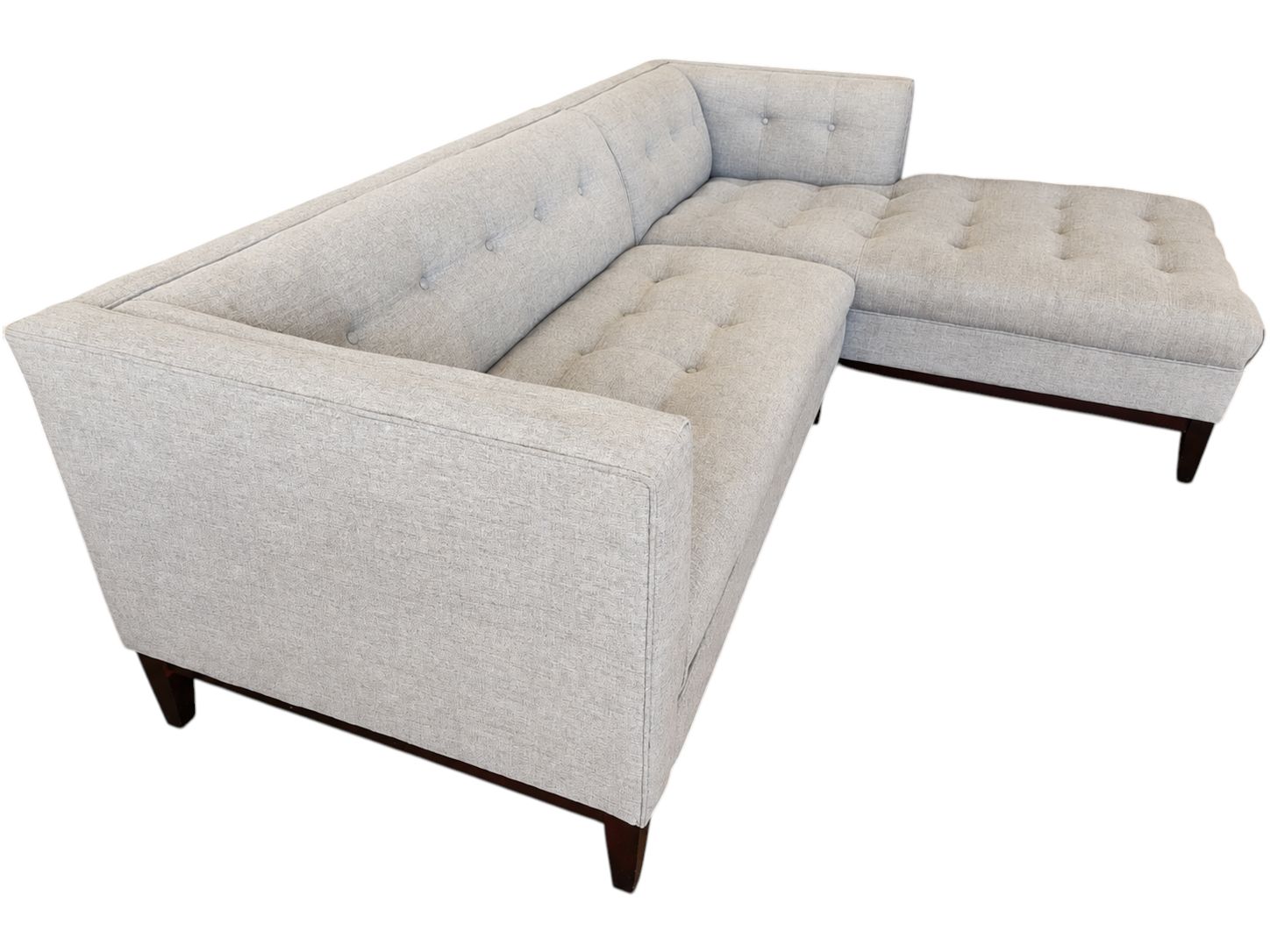 MCM Tufted 2pc Chaise Sectional - Image 3
