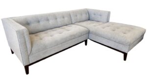 MCM Tufted 2pc Chaise Sectional