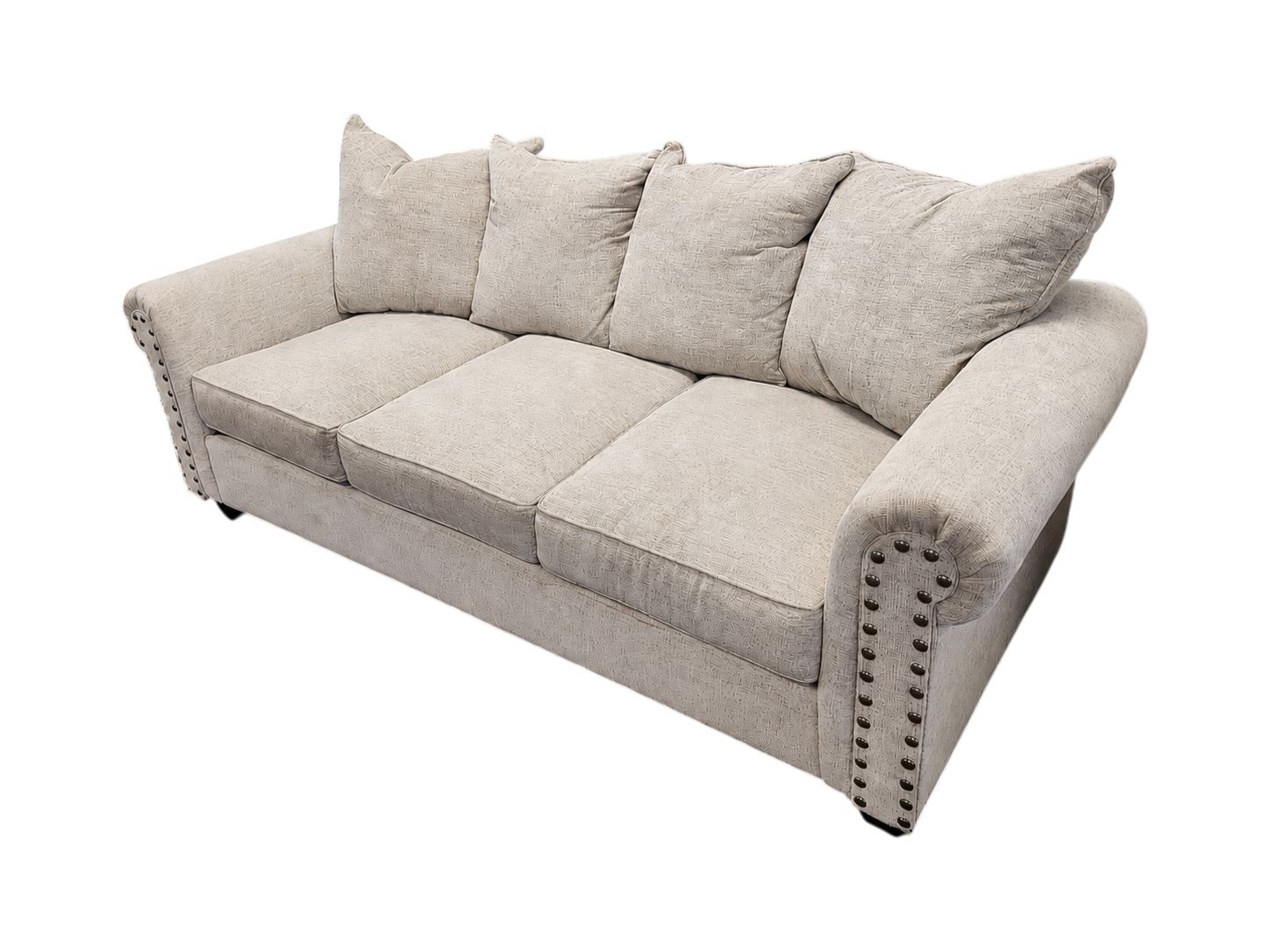 Lane Home Furnishing White 3-Seat Couch - Image 4