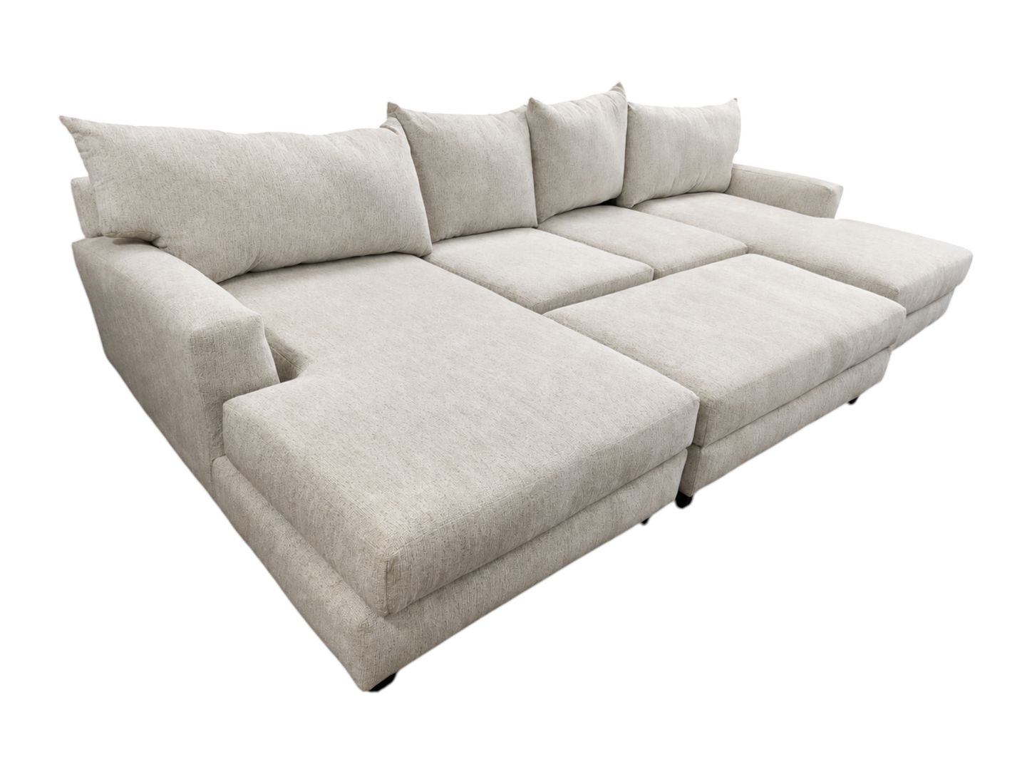 Double Chaise Sectional with Ottoman - Image 3