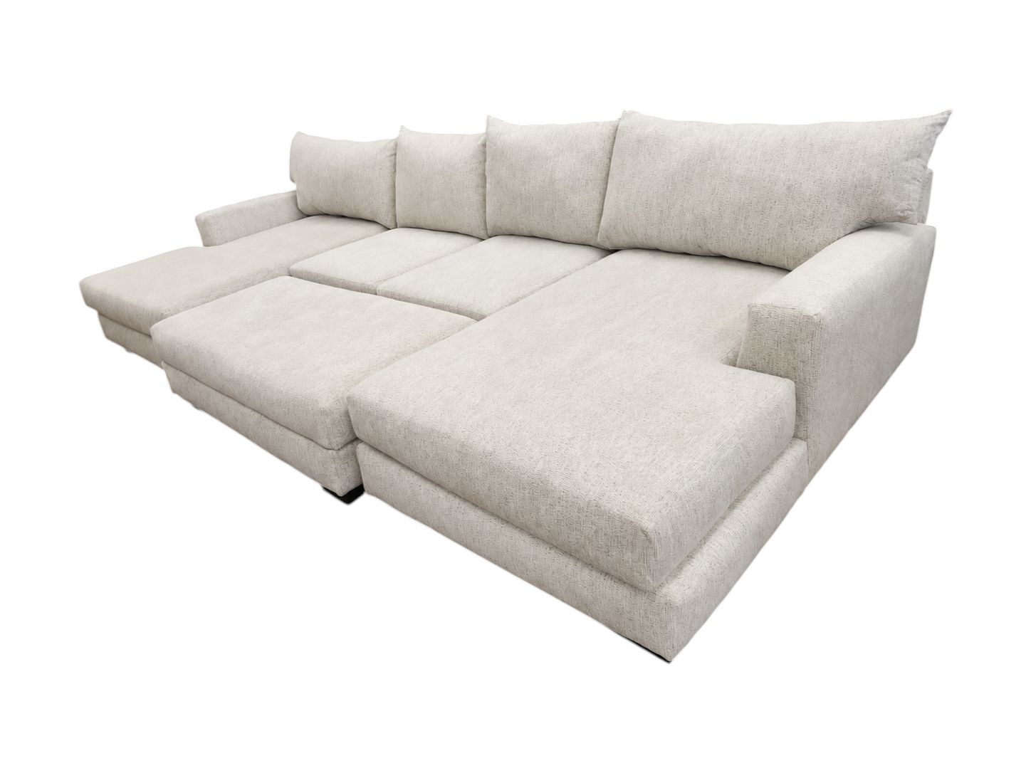 Double Chaise Sectional with Ottoman - Image 4