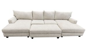 Double Chaise Sectional with Ottoman