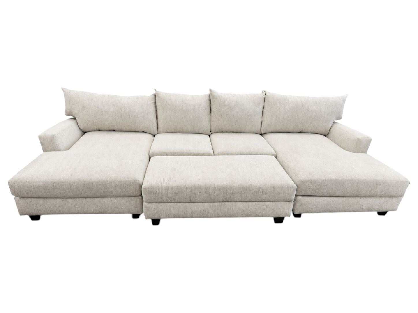 Double Chaise Sectional with Ottoman