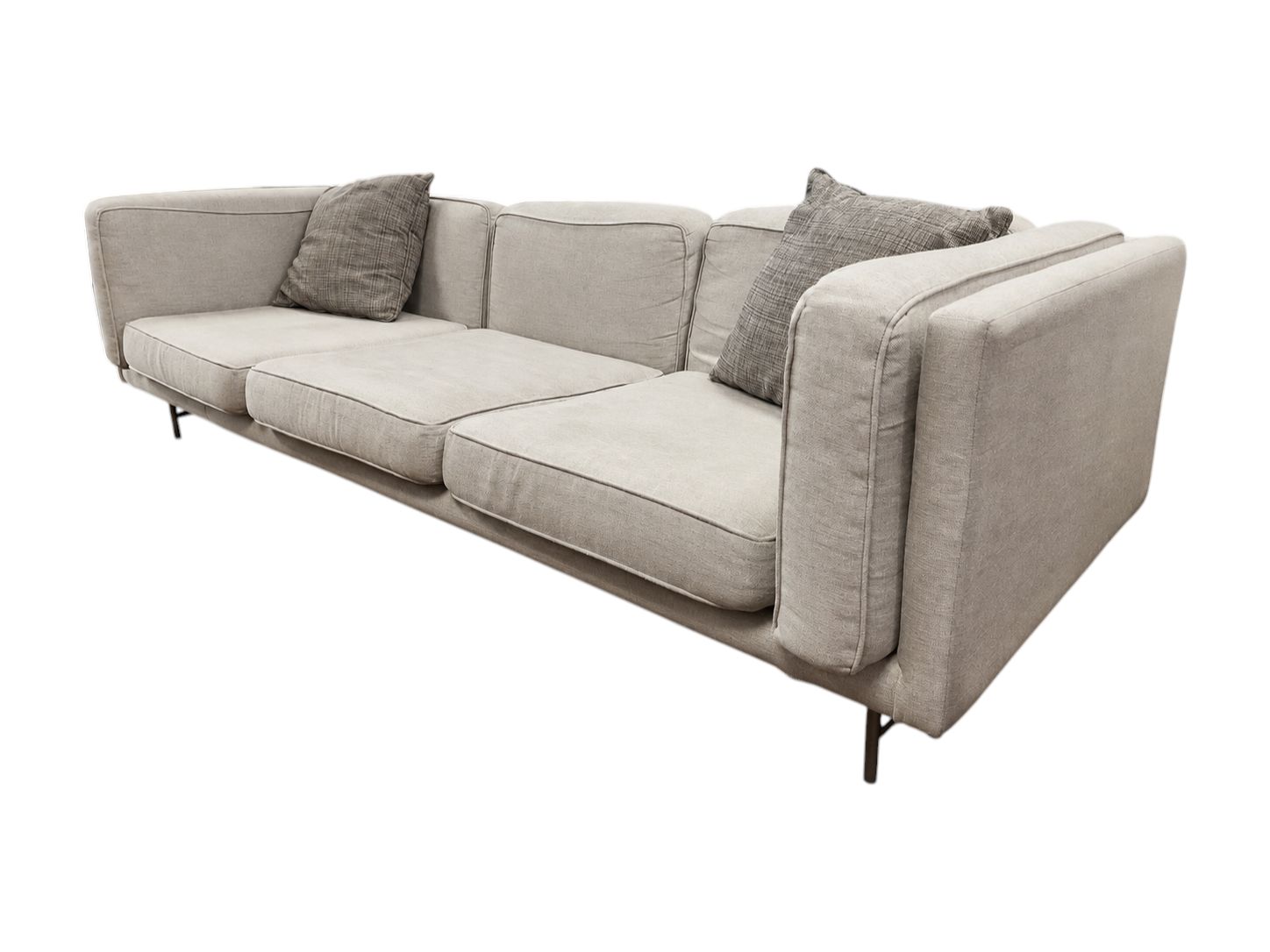 Light Gray MCM 3-Seater Sofa - Image 4