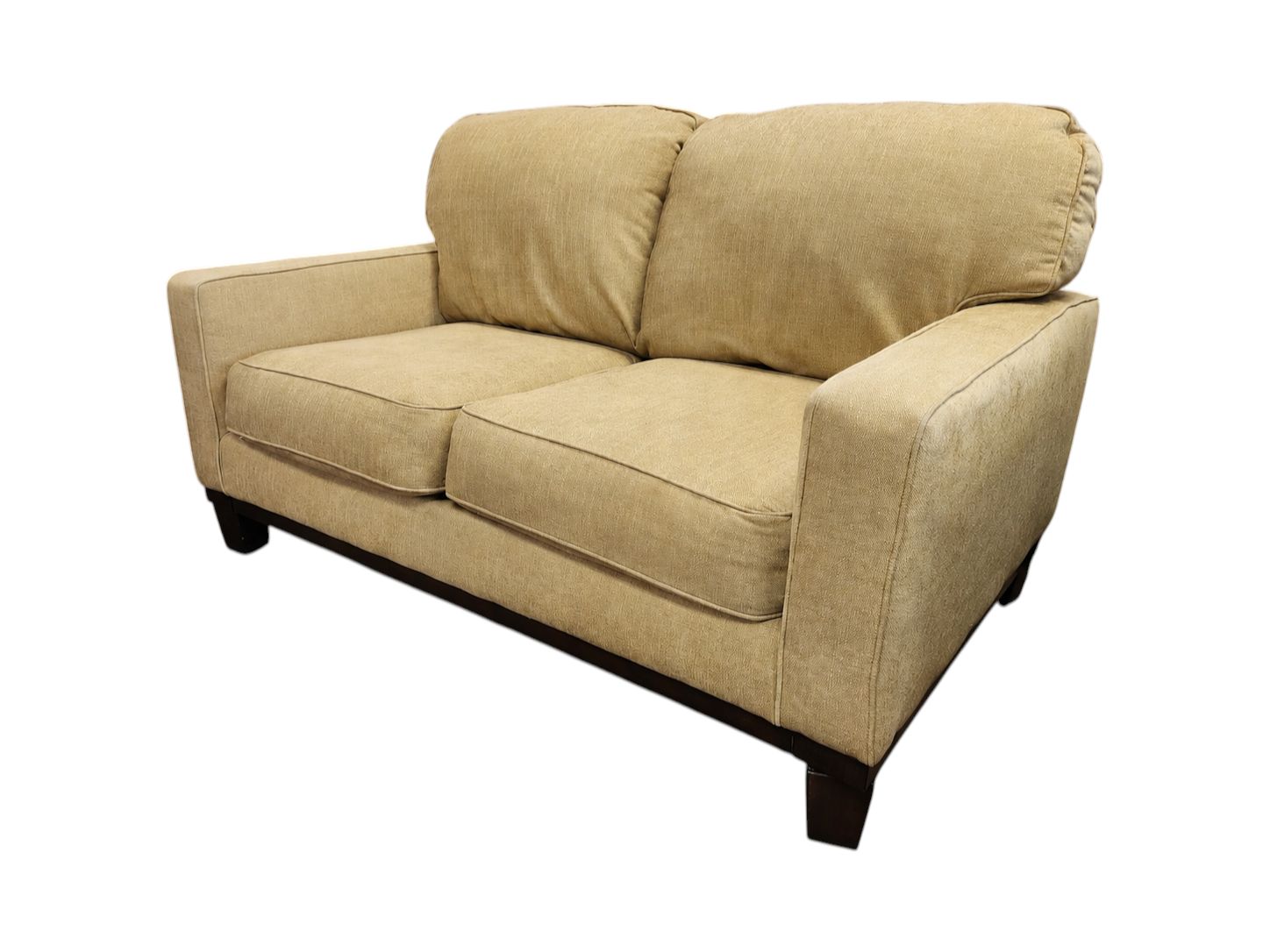 Ashley Furniture Tan textured Loveseat - Image 4