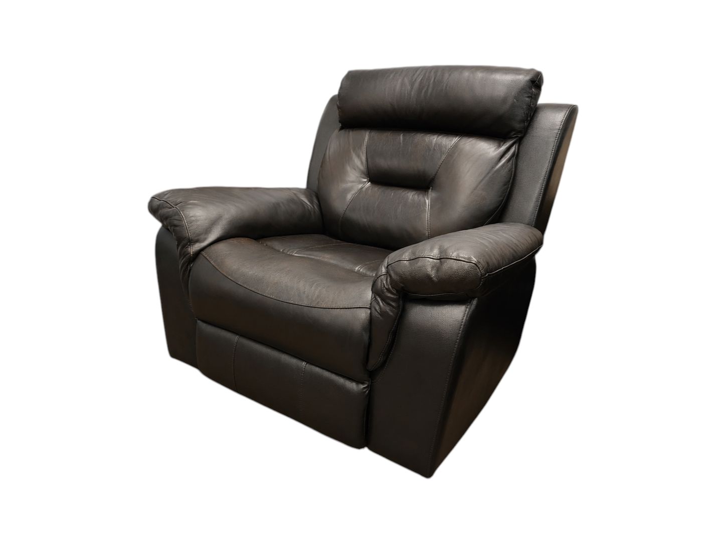 Dark Brown Leather Rocking Chair Recliner - Image 4