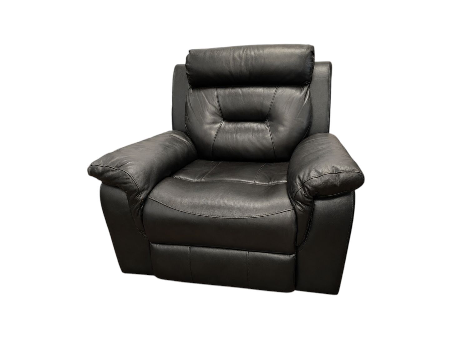 Dark Brown Leather Rocking Chair Recliner