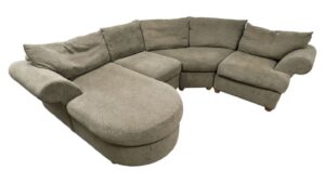 Modular Sage Sectional with Rounded Chaise