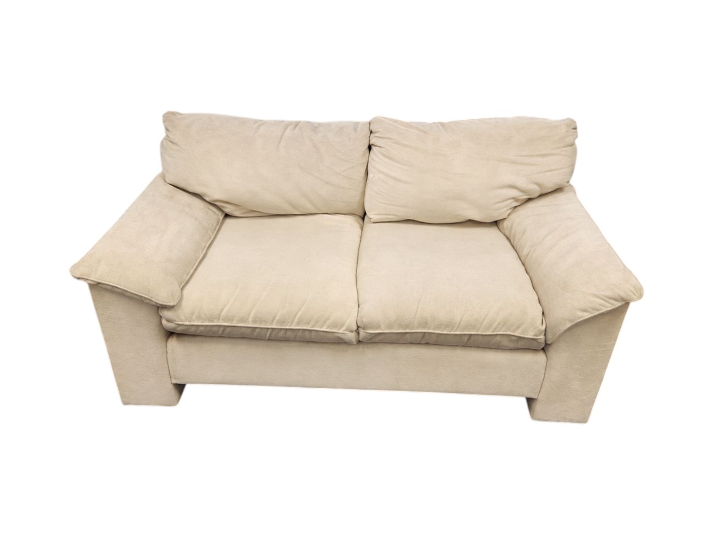 Workbench Contemporary Cream Loveseat