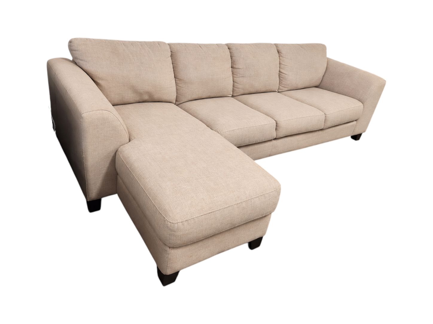 Beige 2pc Sectional with Chaise