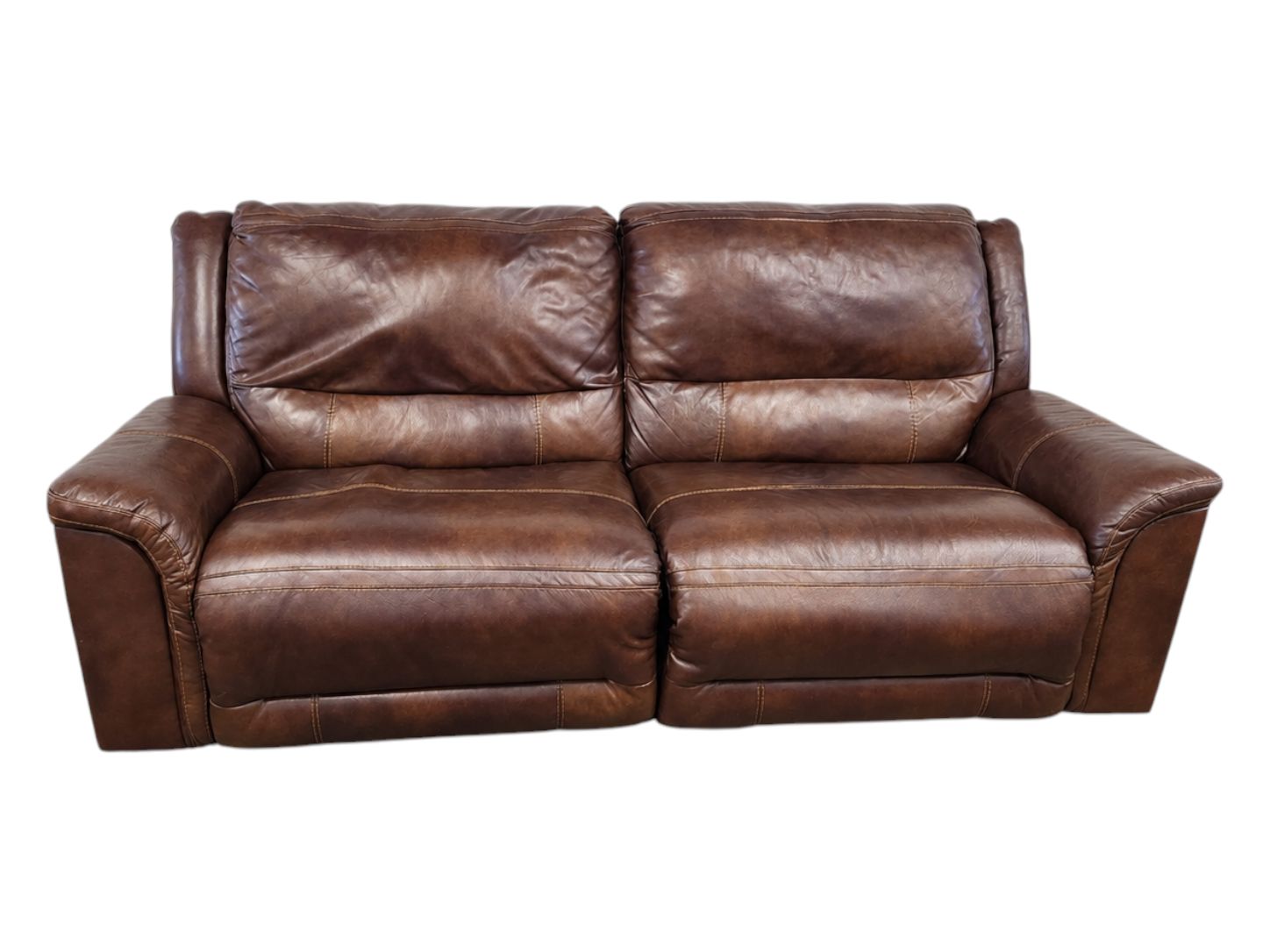 Ashley Electric Recliner Leather Loveseat - Image 2