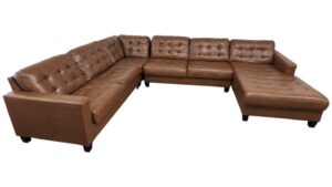 Genuine Italian Leather 4pc Sectional