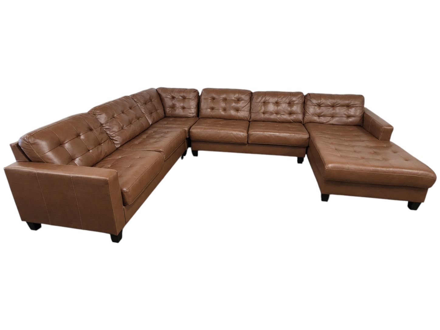 Genuine Italian Leather 4pc Sectional
